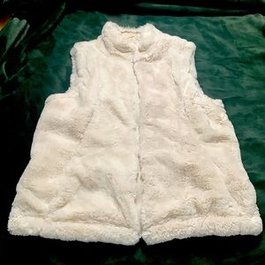 Ladies' Reversible Vest, Ivory, Medium